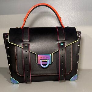 Michael Kors Manhattan satchel- Black multi